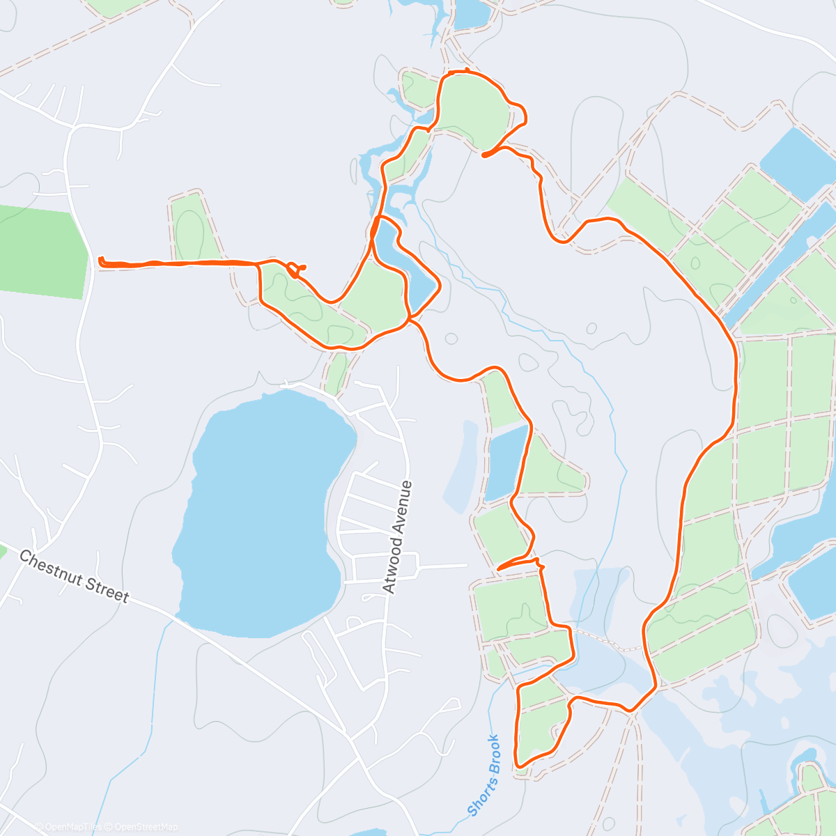 Map of the activity, First Fatbike of the winter