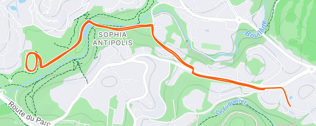 Map of the activity, Lunch Run