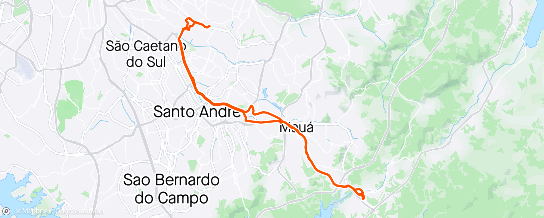 Map of the activity, 44°Pedal de 2024..Vila do Doce Ribeirão Pires