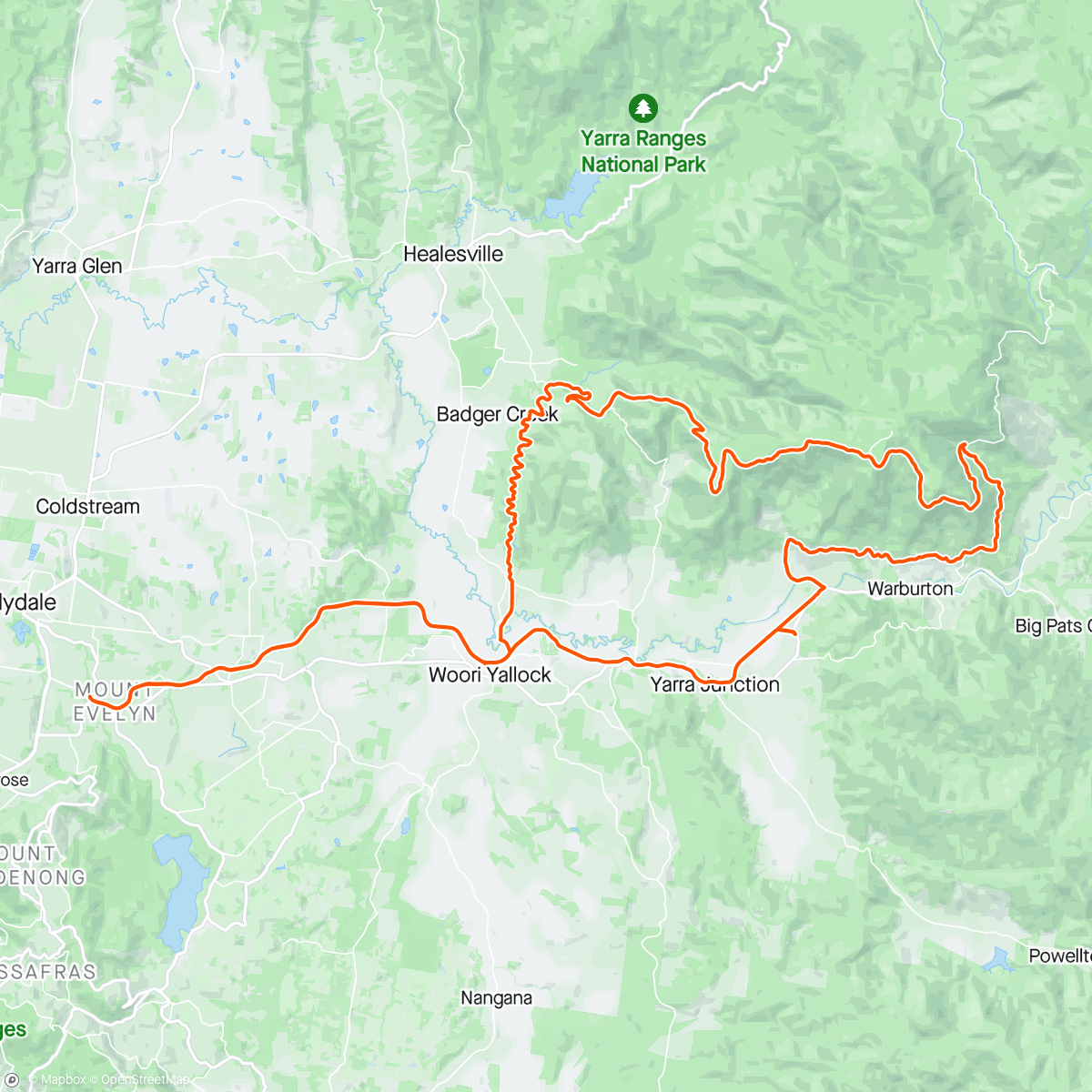 Map of the activity, Aqueduct and Dirty Donna with G roads.