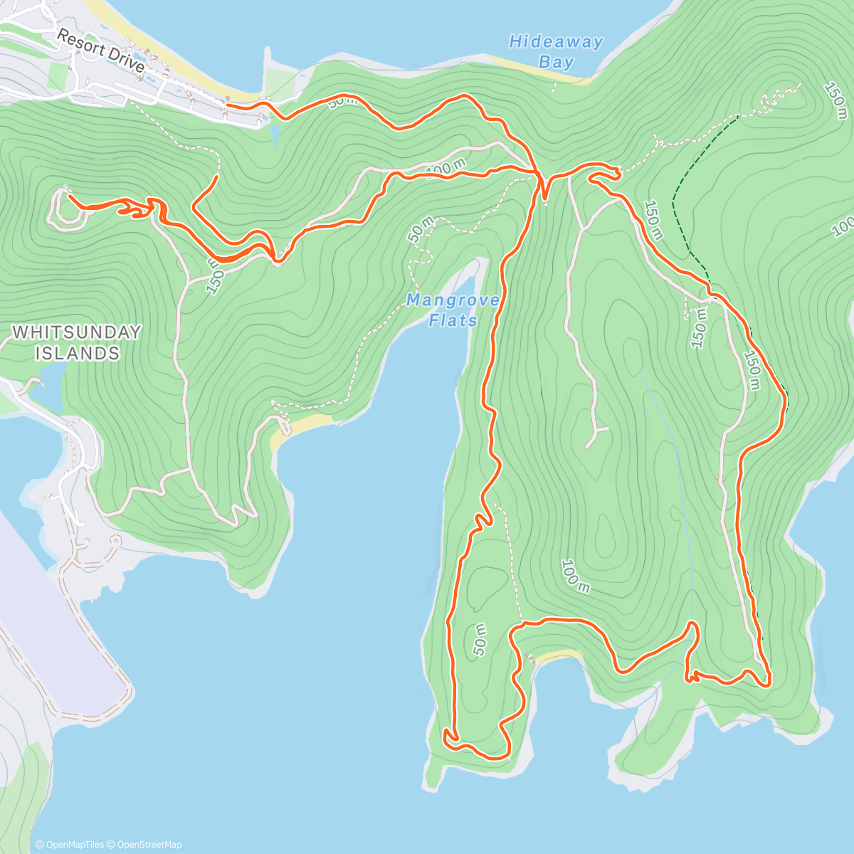 Map of the activity, Two Bays Race Week Easy Trails