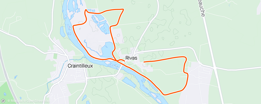 Map of the activity, Course de la Rivatière finit 39 ème sur 257