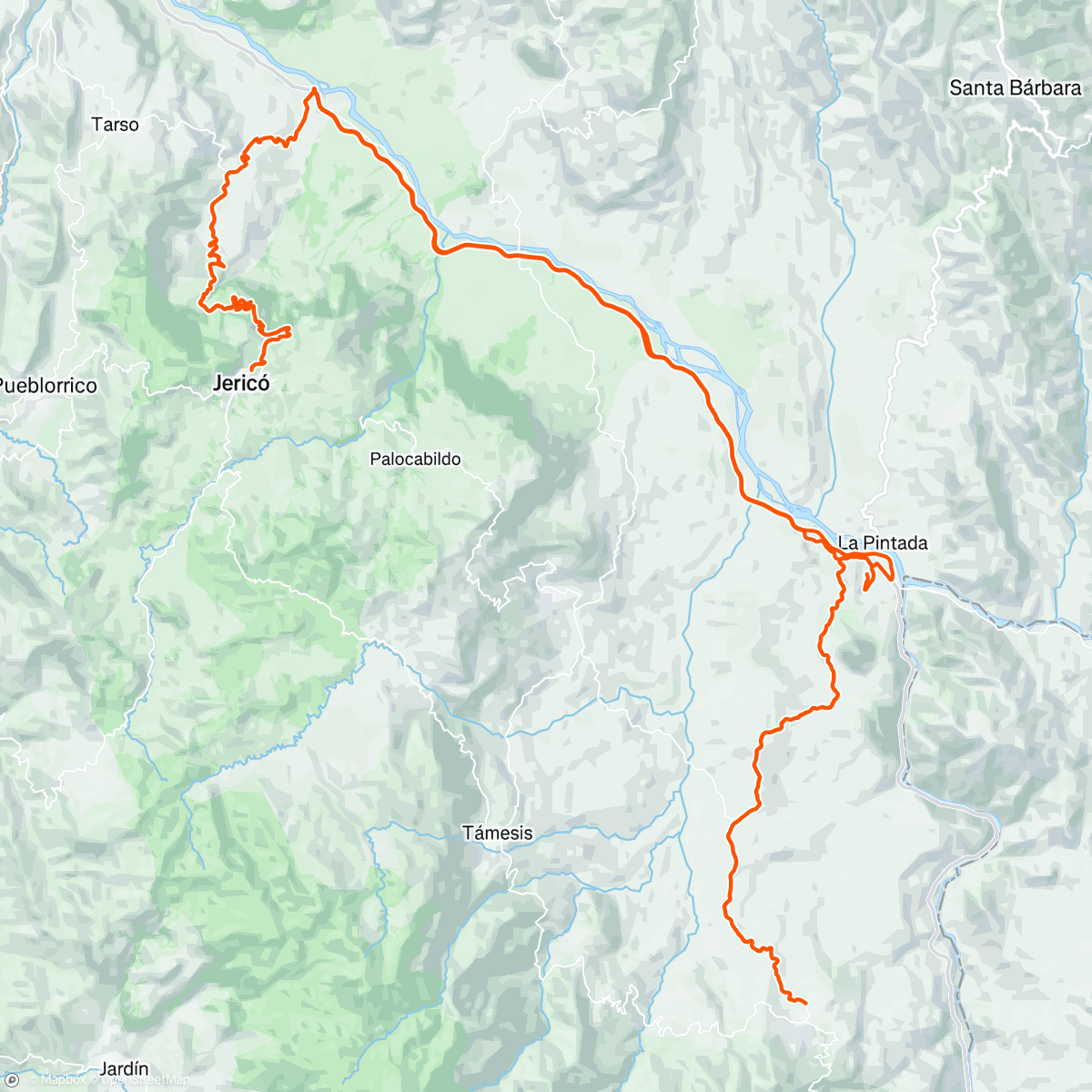 Map of the activity, Bicicleta por la mañana