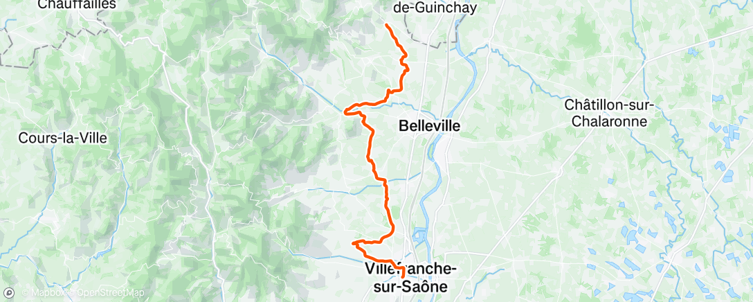 Mapa de la actividad, Trail le matin