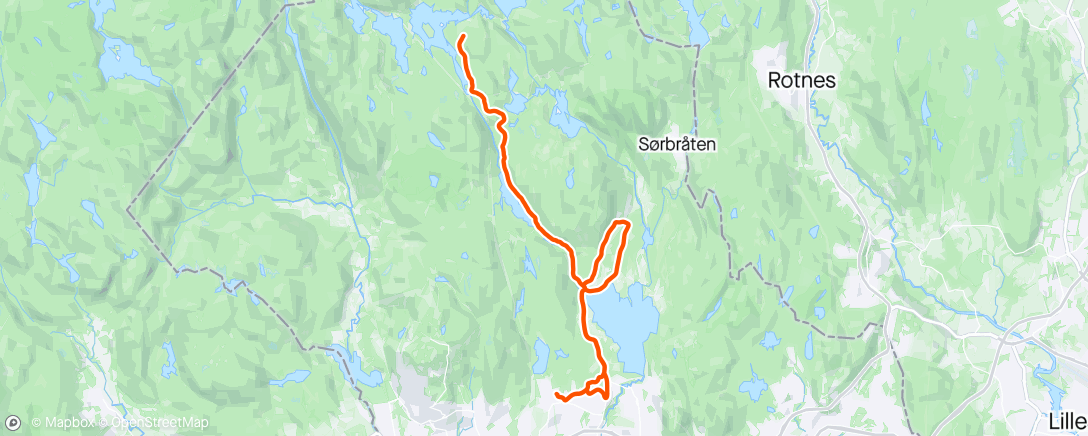 Map of the activity, Bjørnholt + Turterfaret