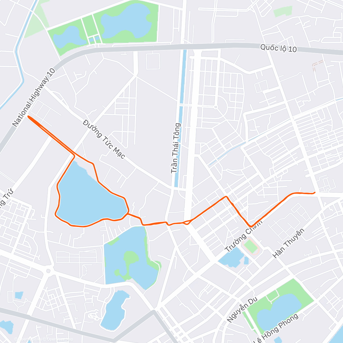 Map of the activity, Morning Run