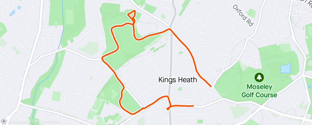 Map of the activity, 5k with  hill effort