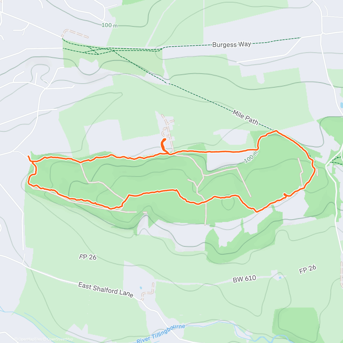 Map of the activity, Boxing day walk with Bren and June