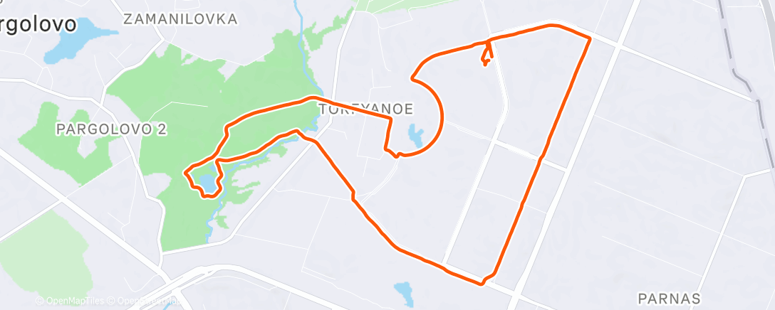 Map of the activity, Lunch Run