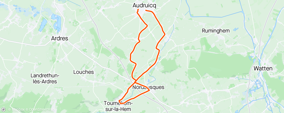 Map of the activity, Dépoussiérage du cyclo en mode recup after maratrail!🤤
