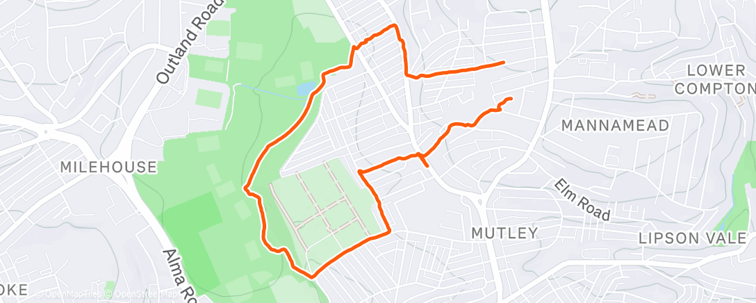 Map of the activity, Plymouth plod.