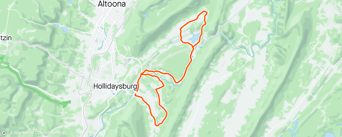 Map of the activity, Afternoon Ride