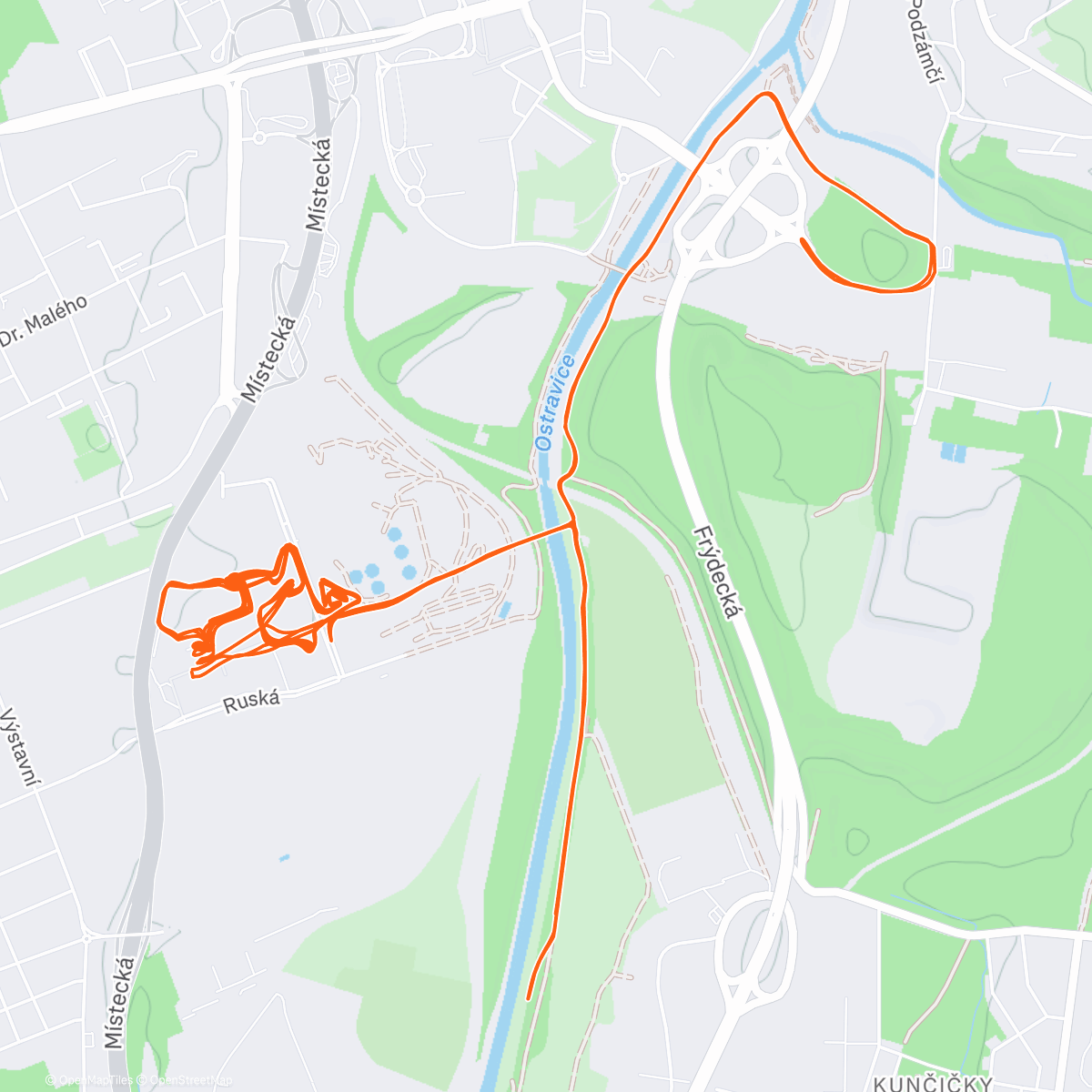 Map of the activity, Afternoon Ride