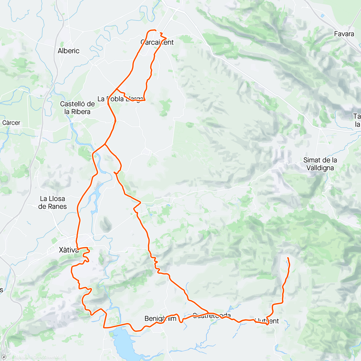 Map of the activity, Bicicleta UPV
