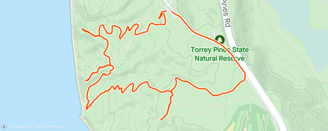 Map of the activity, Torrey Pines Hike