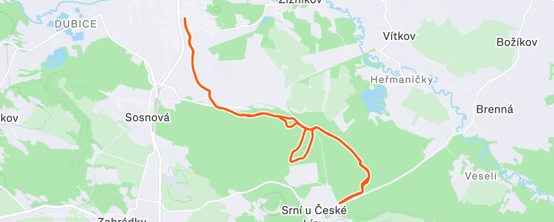 Map of the activity, Lunch Run