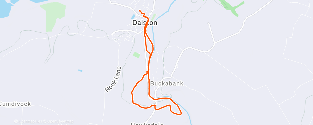 Map of the activity, Post Flu Jog