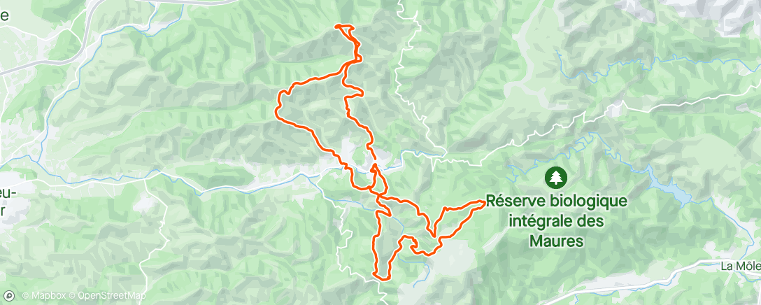 Map of the activity, Trail des Maures