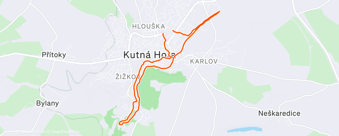 Map of the activity, Morning Run