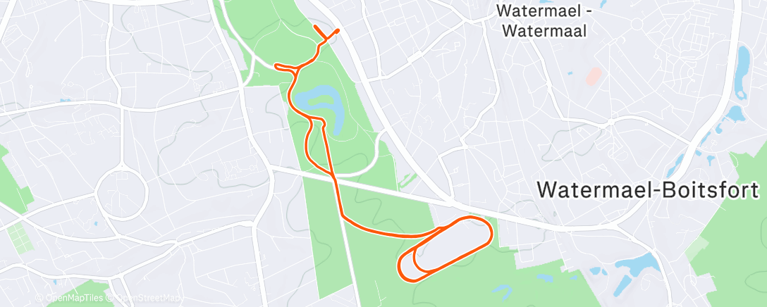 Map of the activity, RUN: RACE PRACTICE LONG RUN