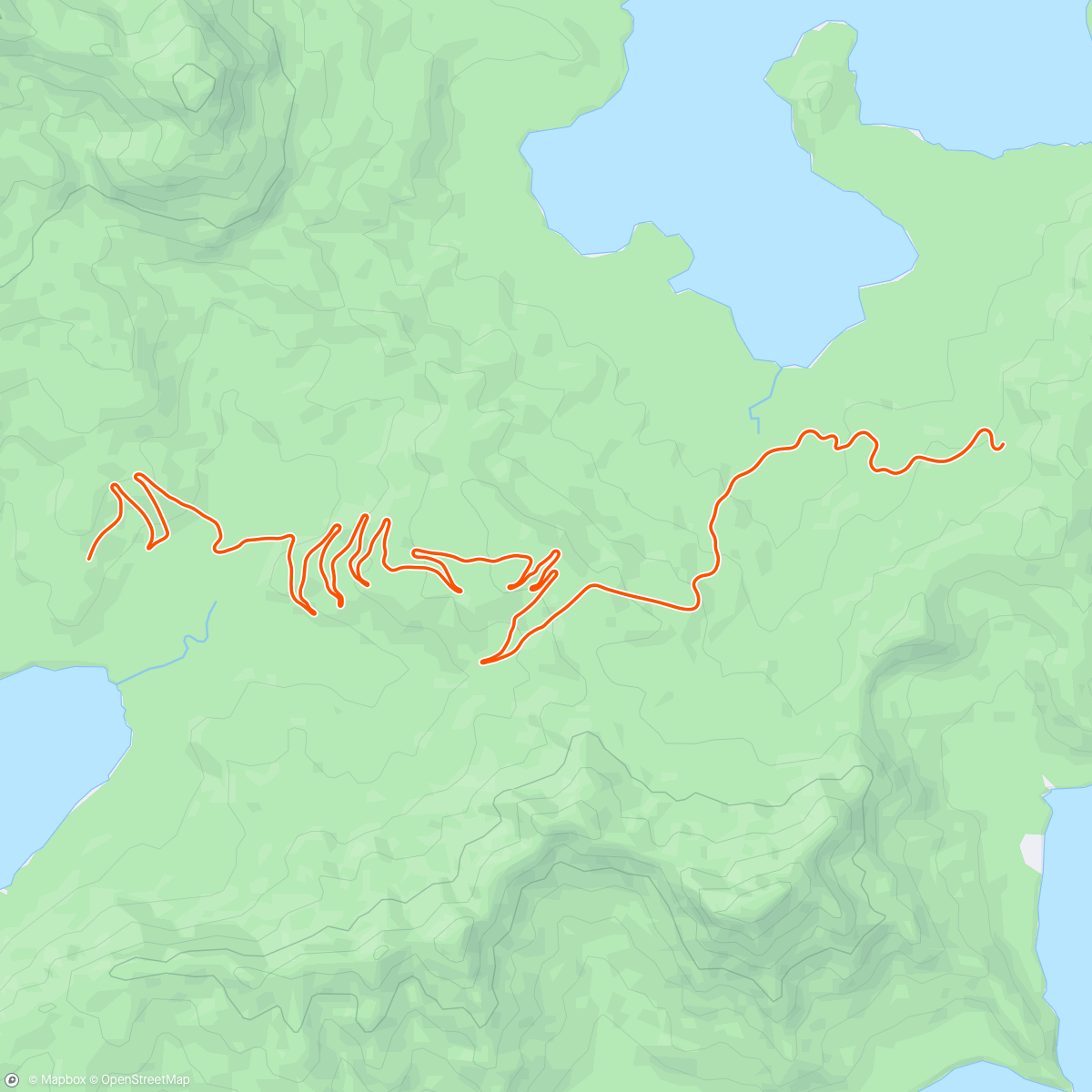 Map of the activity, よくがんばったZwift - Road to Sky in Watopia