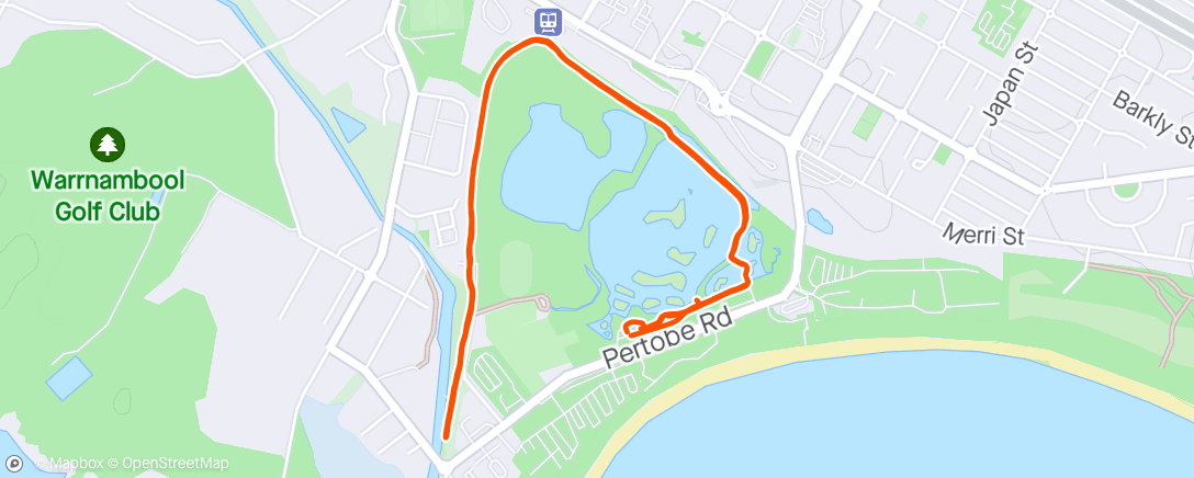Map of the activity, Warrnambool parkrun/walk +