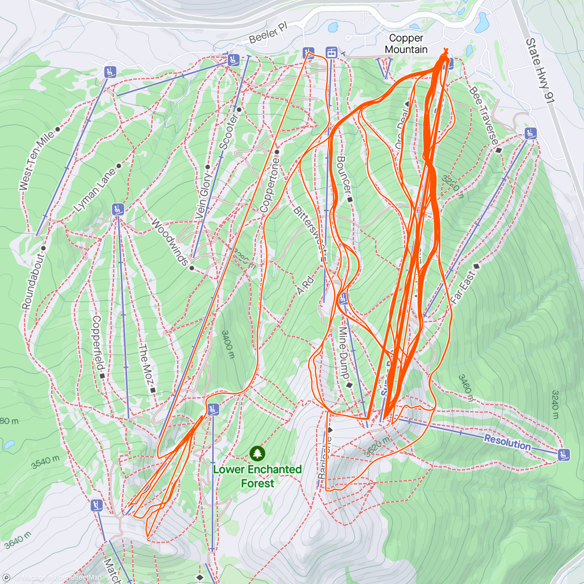 Map of the activity, 50 for 50. Run with GOAT.