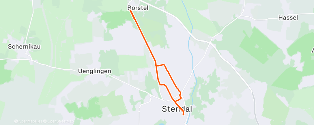 Map of the activity, Abendlauf