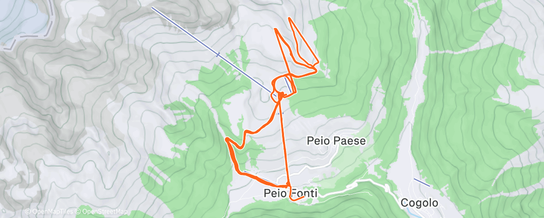 Map of the activity, Pejo Dolomity Day One! 😄