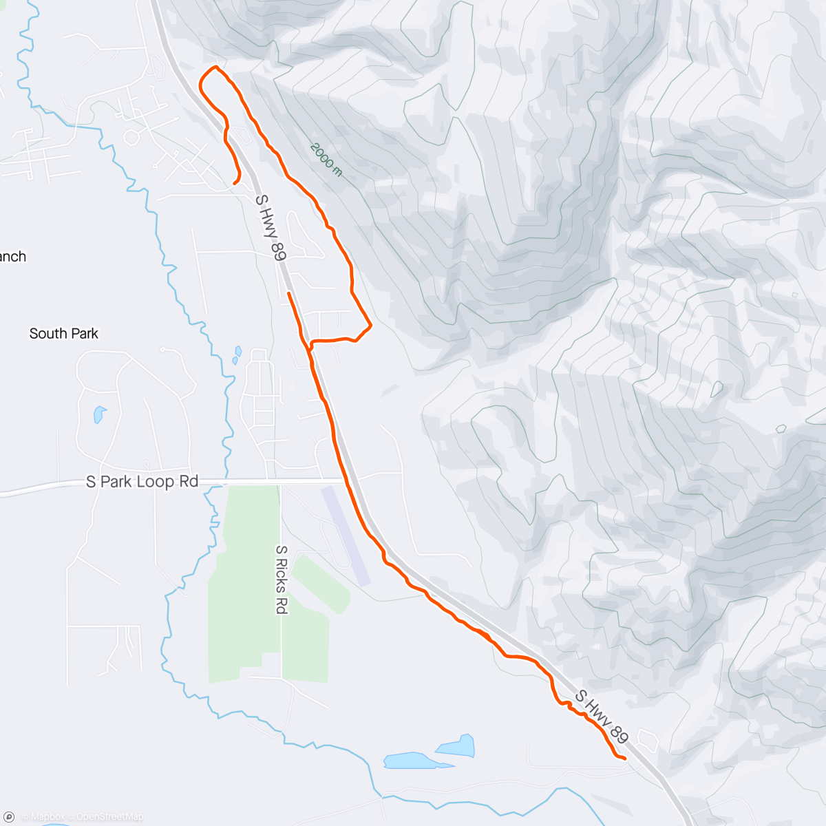 Map of the activity, Trails: Endurance