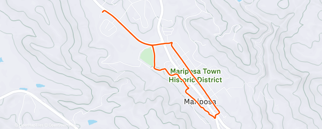 Map of the activity, Morning Run