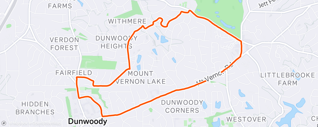 Map of the activity, Morning Run