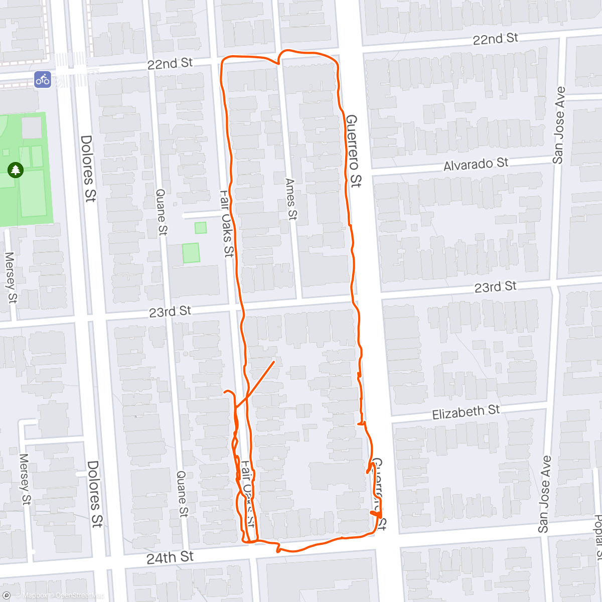 Map of the activity, Walking Pasqualie
