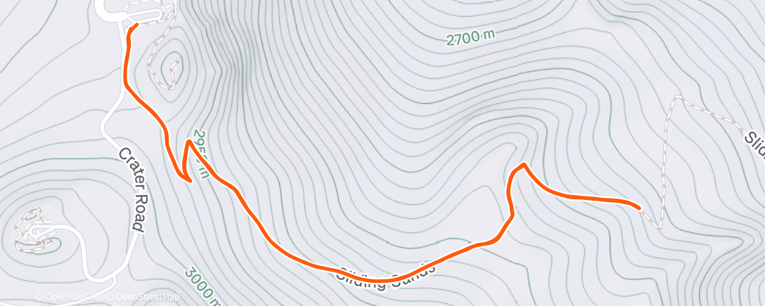 Map of the activity, Morning Hike