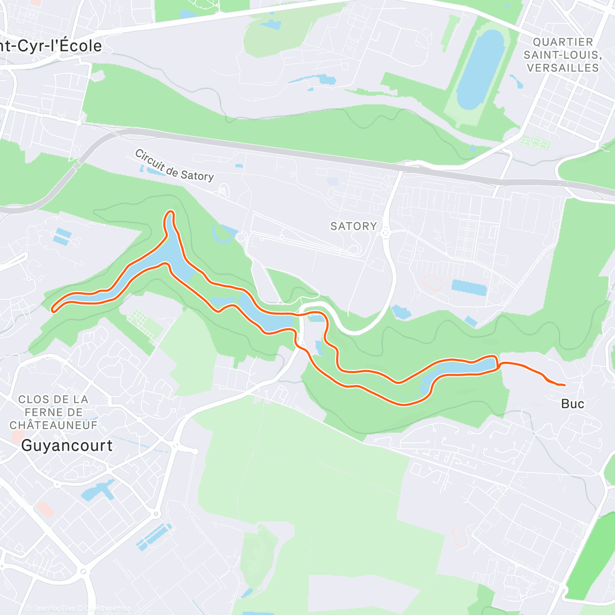 Карта физической активности (Avec les copains de Velizy triathlon)