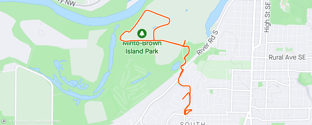 Map of the activity, “Speed” play. And a hill