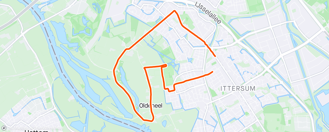 Map of the activity, 5 Mijl Zwolle Zuid