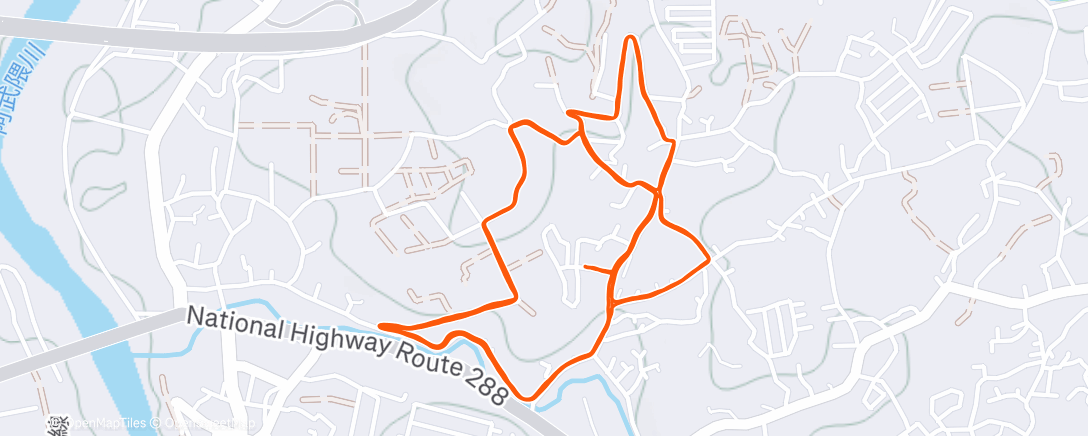 Map of the activity, 近所の坂40 #18-7 Day2