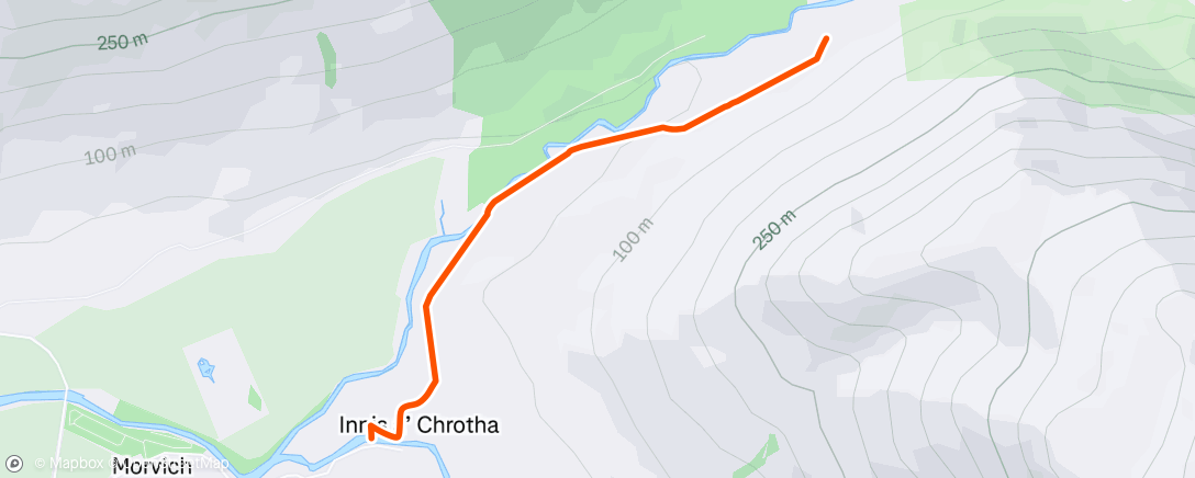 Map of the activity, Afternoon Trail Run