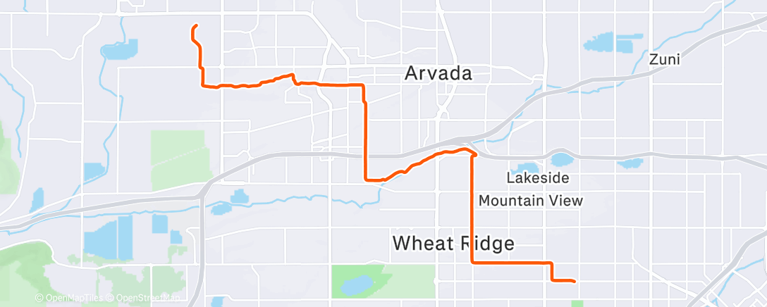 Map of the activity, Afternoon Ride