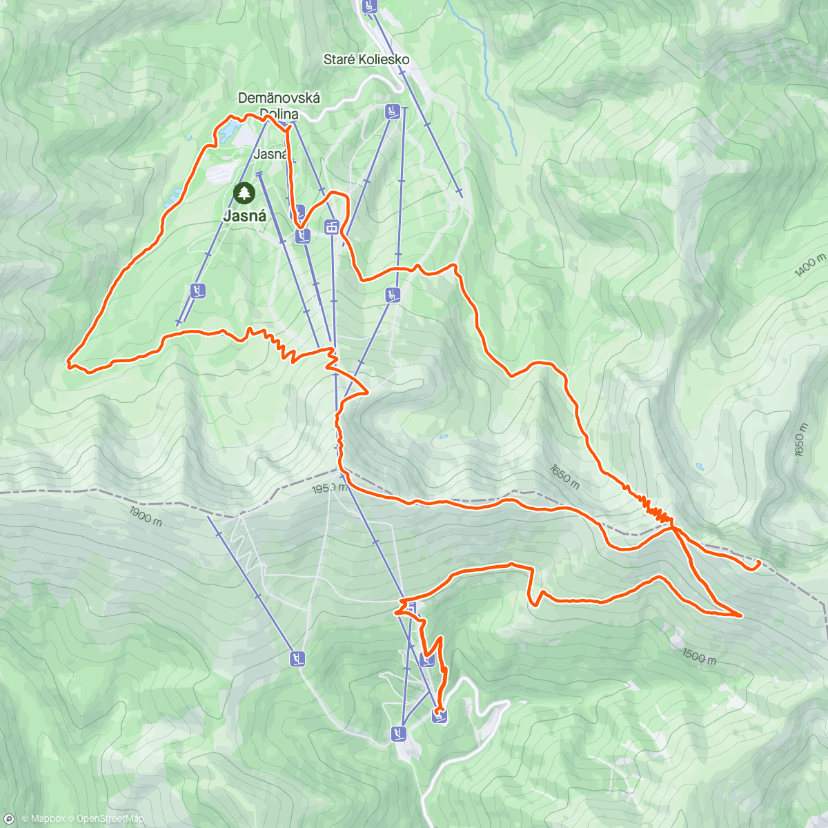 Mapa da atividade, Nízke Tatry