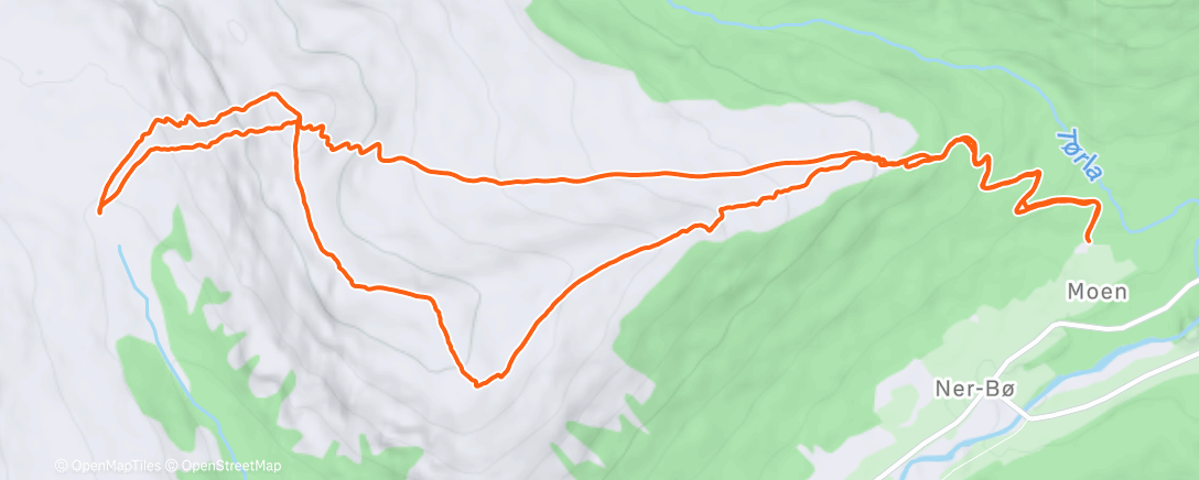 Map of the activity, Lunch Backcountry Ski