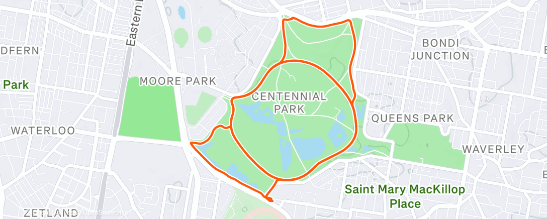 Map of the activity, Cycling