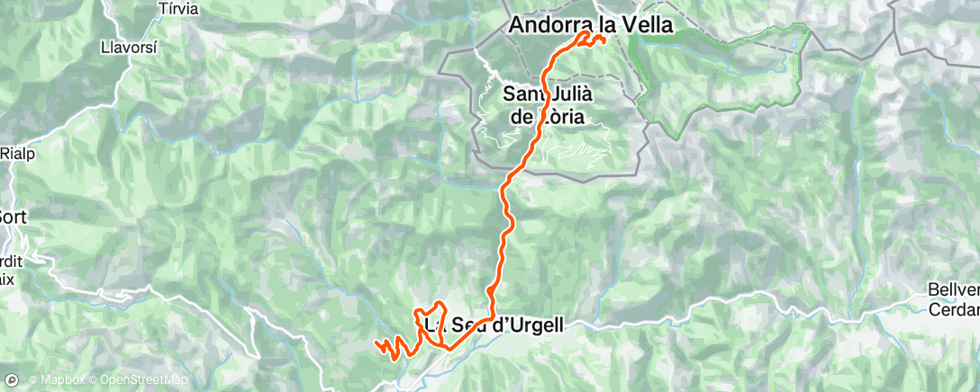 Mapa da atividade, Morning Ride