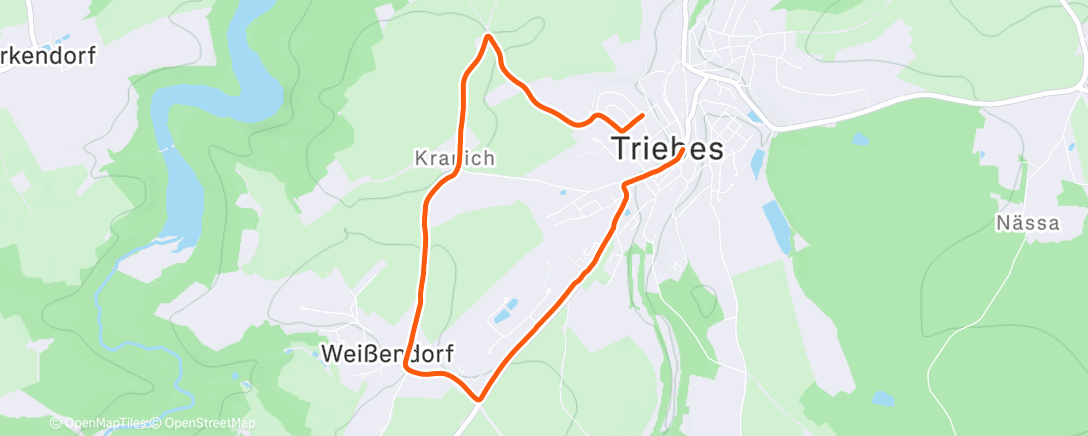 Карта физической активности (Lauf am Nachmittag)