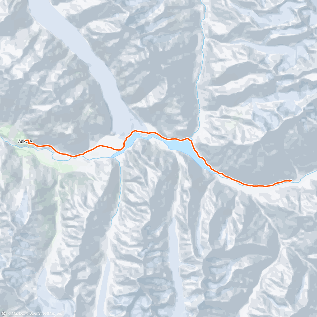 Map of the activity, K2 base camp trek day 11