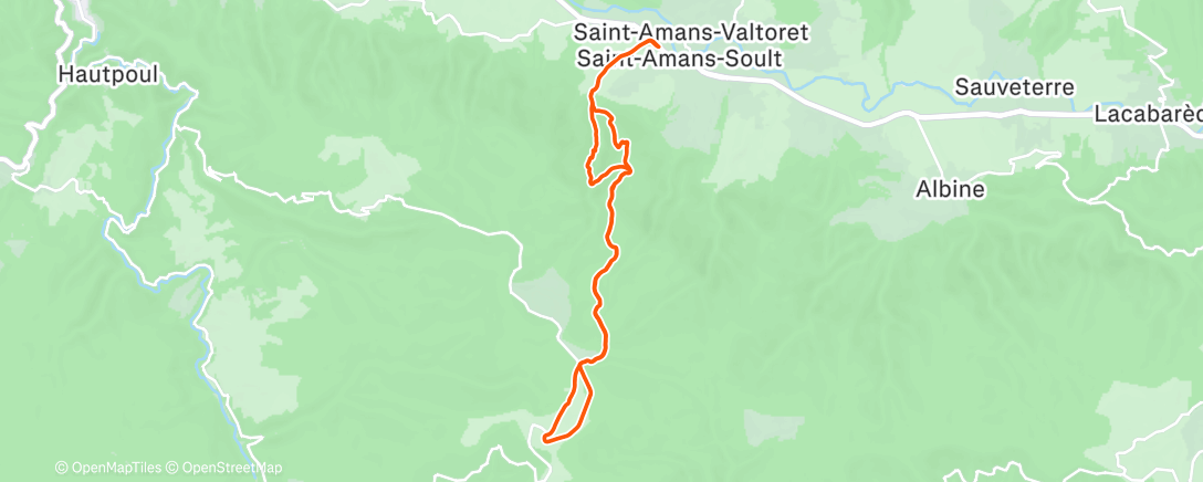 Map of the activity, Pic de Nore 🏔️