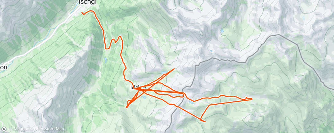 Mapa de la actividad, Skiabfahrt am Morgen