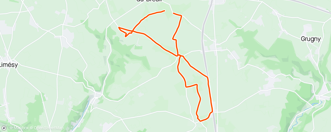 Map of the activity, Morning Run and bike
