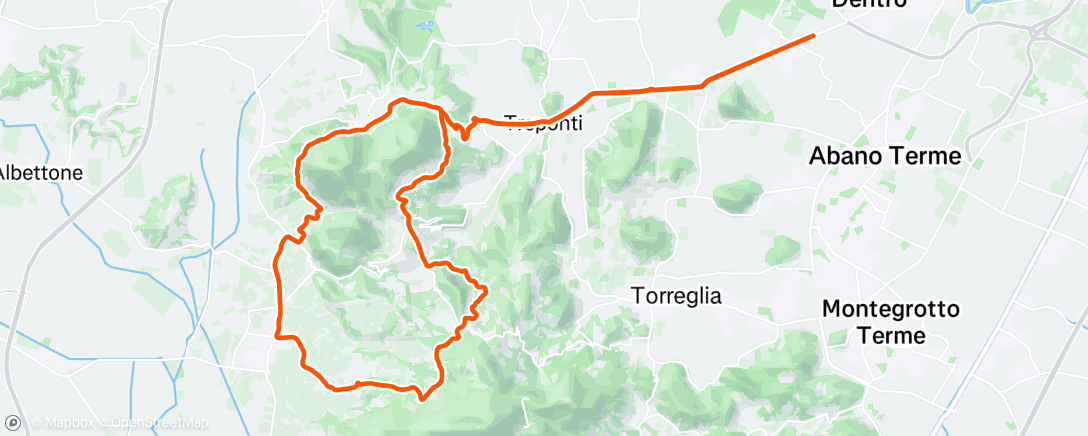 Map of the activity, Pedalata dell'ora di pranzo